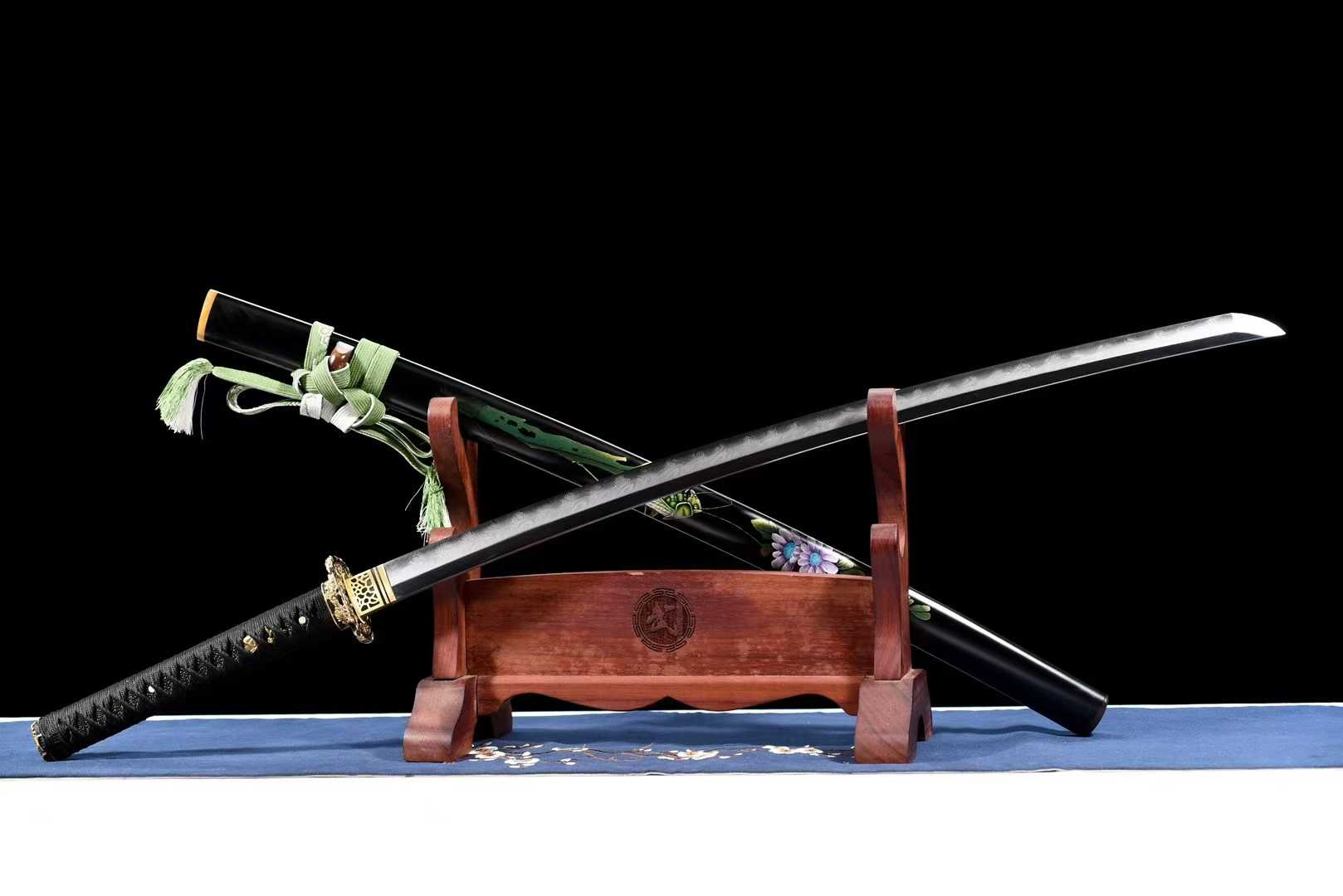 Kiếm Nhật katana Cao Cấp Hoa Văn Lông Vũ - Kim Càng Tử